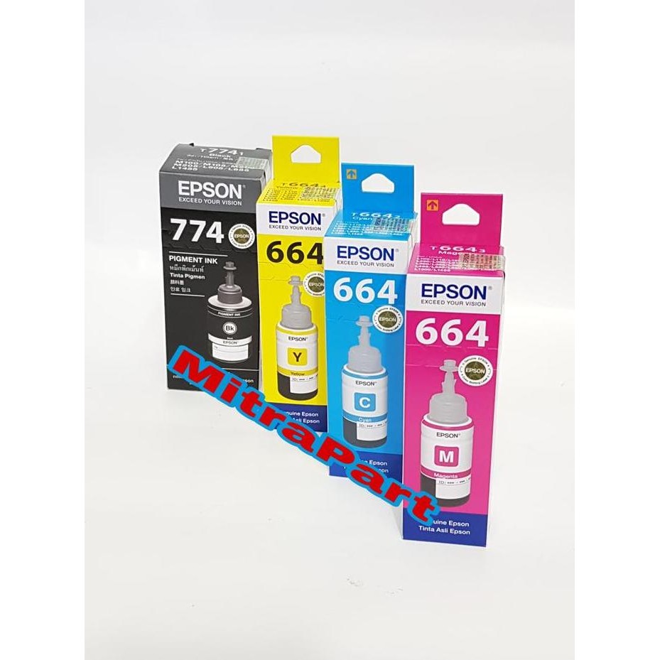 DB80>> Paket Tinta Epson L605 L665 L1455 set 4 warna