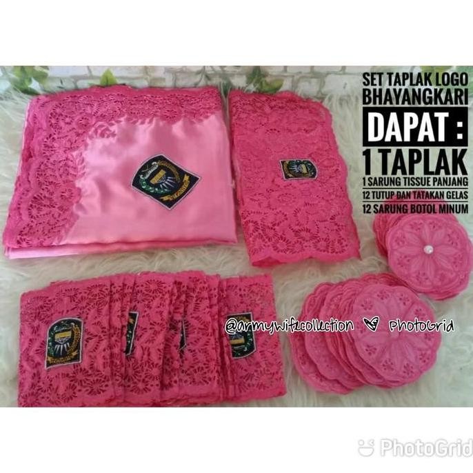 set taplak meja logo bhayangkari