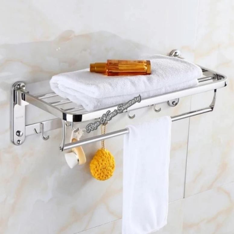 Gantungan Handuk Lipat Stainless Stell PROMO/Gantungan Lipat/Gantungan Baju/Rak Handuk