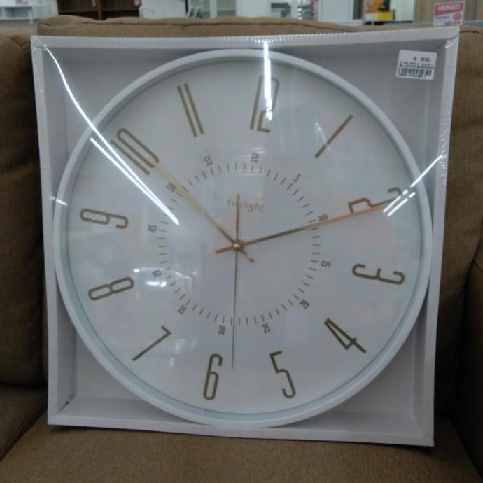 Jam dinding informa 40cm putih white jam tembok wall clock