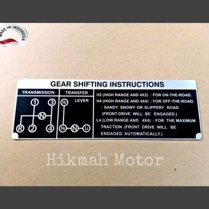 Plat Emblem Gear Shifting 4 Speed Toyota Landcruiser Hardtop Fj40 Restock
