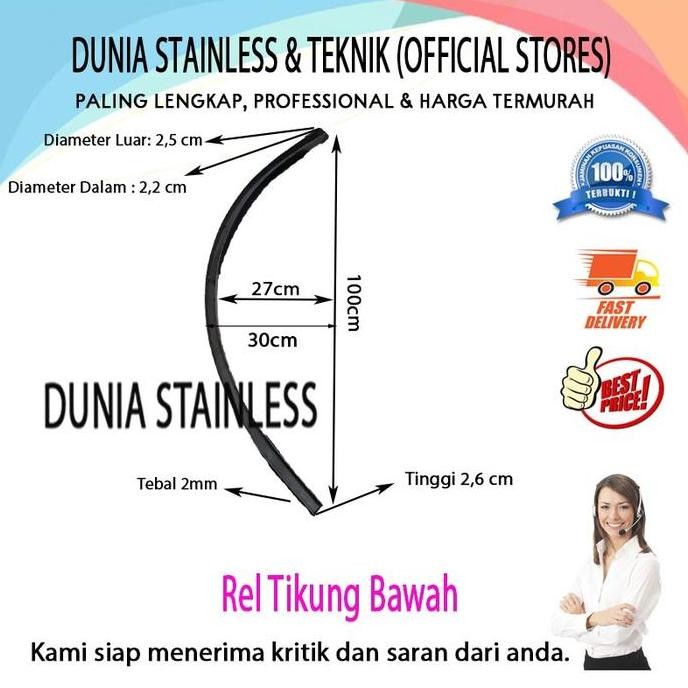 Rel Tikung bawah pintu garasi,pintu sekat,pintu sliding HIGH QUALITY