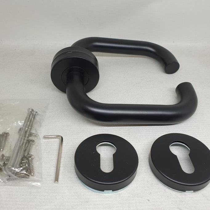 handle pintu roses stainless hitam PROMO
