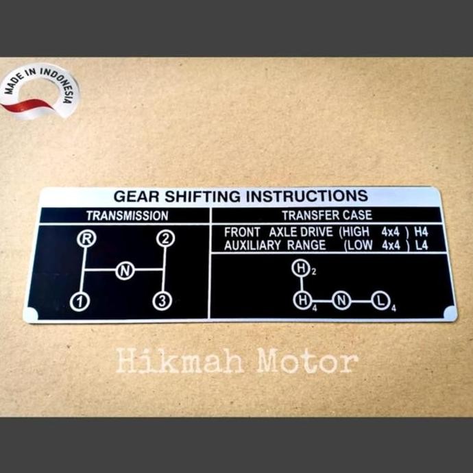 Plat Emblem Gear Shifting 3 Speed Toyota Landcruiser Hardtop Fj40 Asli