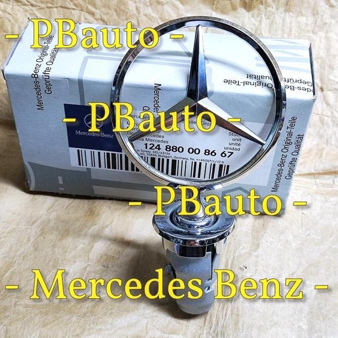 Logo Bintang Kap Mesin W124 Lama / Emblem Mercedes Benz Baru