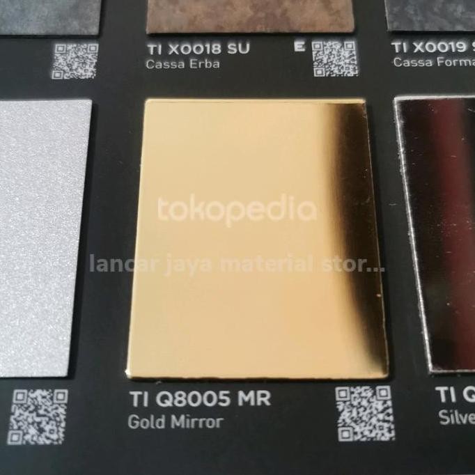 Promo HPL TACO tiero tipe Q8005 MR gold mirror hpl emas cermin COD