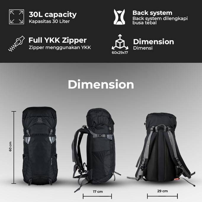Tas Gunung Hikemore Gearlab 30 Liter Original