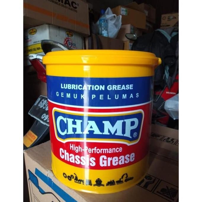 Gemuk Pelumas Stempet Alat Berat - Champ Grease Nlgi 3 Ember 3 Kg