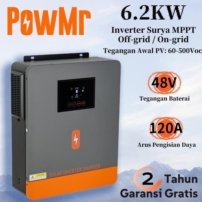 POWMR 6.2KW HYBRID SOLAR INVERTER HYBRID GRID TIE MPPT HYBRID INVERTER 48V 500VDC OFF-GRID / GRID TI