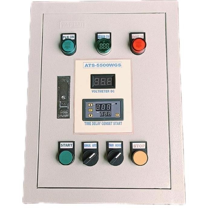 PANEL ATS DENGAN FITUR CHARGER AKI GENSET OTOMATIS UNTUK GENSET ATS-5500WGS ORIGINAL DAN TERPERCAYA