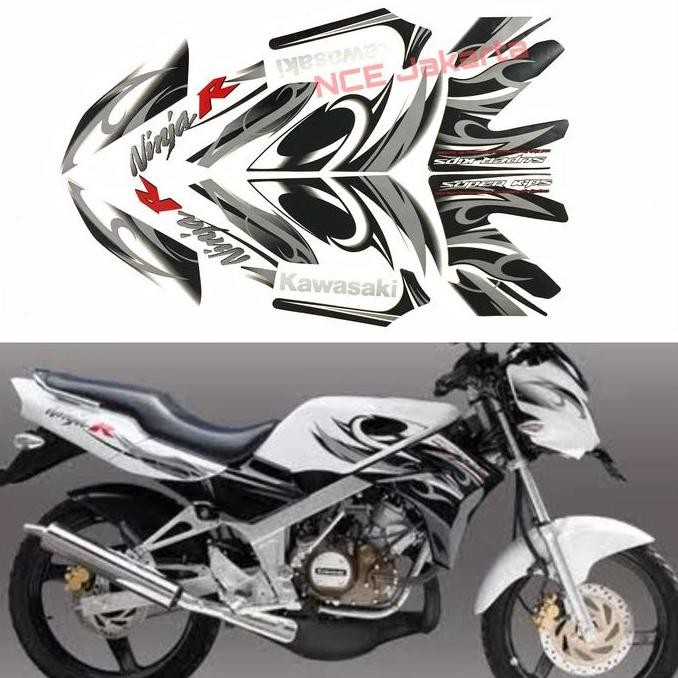 Stiker Striping Ninja R 2012 Putih