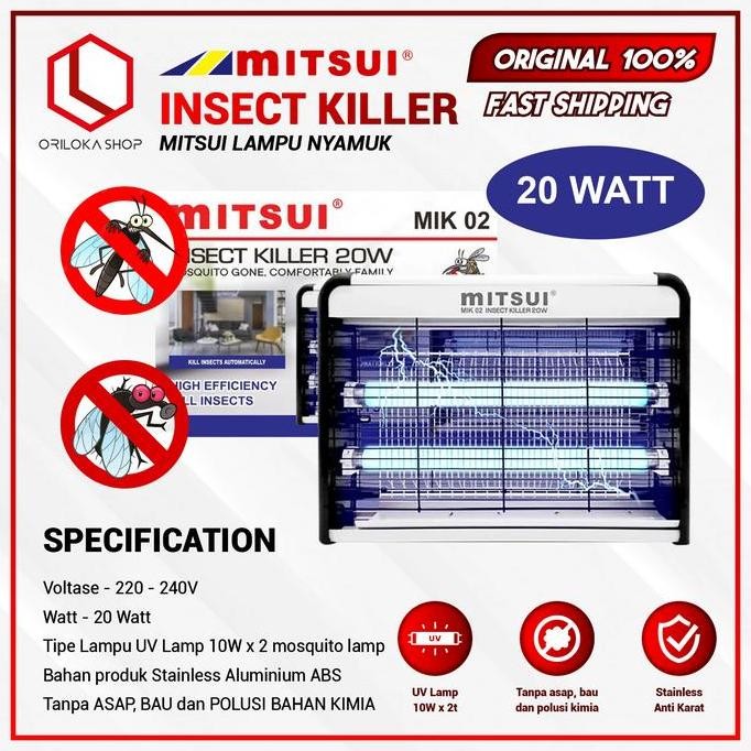 Lampu Nyamuk / Insect Killer - Pest Killer Mitsui 40 Watt Mik 02