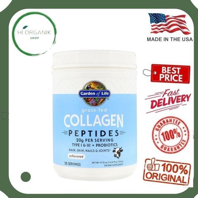 Garden Of Life Grass Fed Collagen Peptides Unflavored 560 Gr/ Kolagen Original