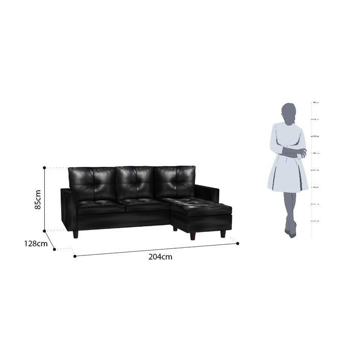 Informa - Informa Berwick Sofa Sectional Kulit - Hitam