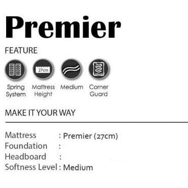 Kasur Mattras Spring Bed Central Deluxe Single 100x200cm