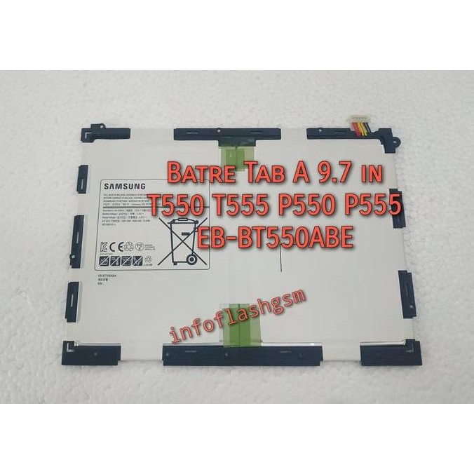 NEW Baterai Samsung Tab Tablet A 9.7 inch P550 P555 T550 T555 EB-BT550ABE