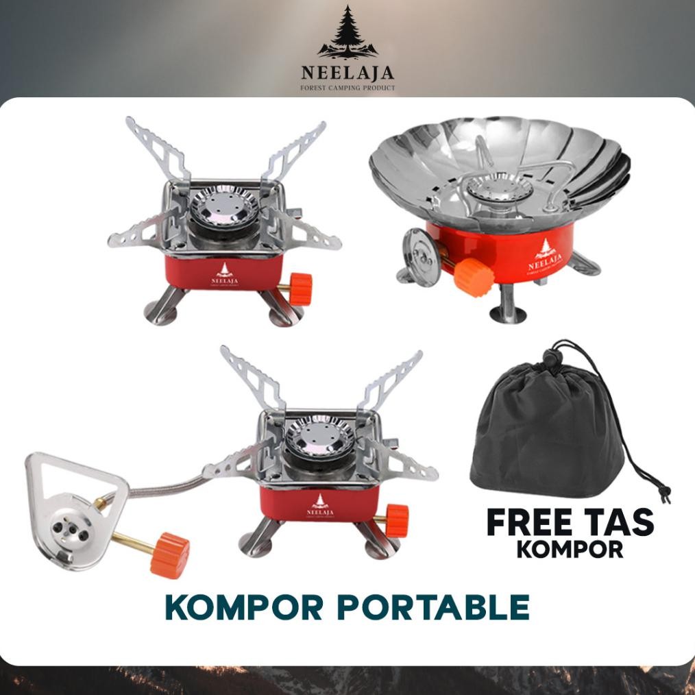 IDEALE- [Neelaja] Kompor Portable Mini Kompor Gas Untuk Camping