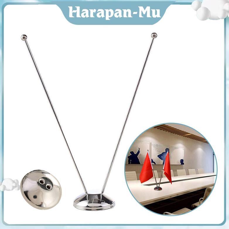 UGNDA Tiang Bendera Ruangan Stand Bendera Tiang Bendera Mobil Standing Bendera Stainless Steel