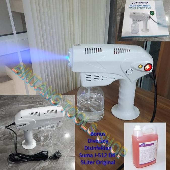 Hyper Nona Spray Gun BluRay Who Nano Spray Bonus Diversey Disinfektan TERBAIK