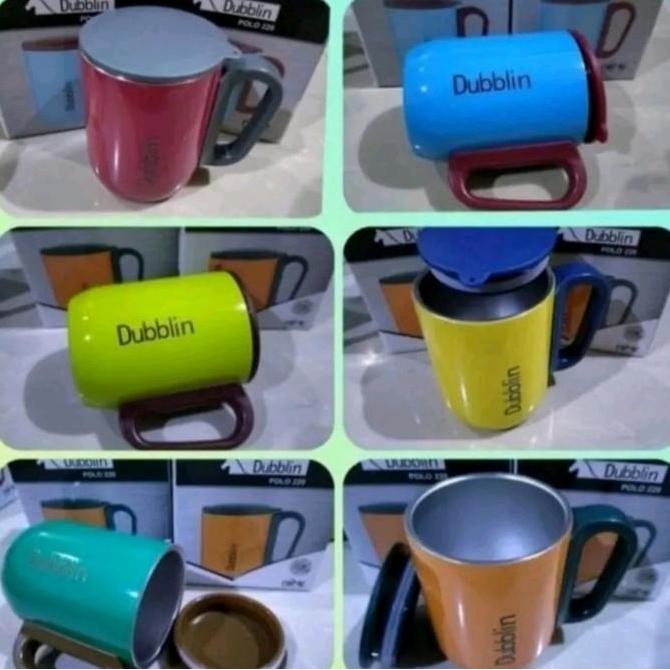 Mug Gelas Cangkir Tahan Panas Dubblin 220Ml Stainless/Mug Kopi Viral