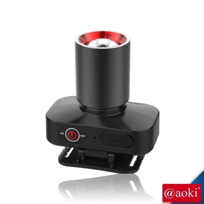 DF397>> Senter Kepala Cas Cahaya Putih dan Kuning LED Laser Jarak Jauh