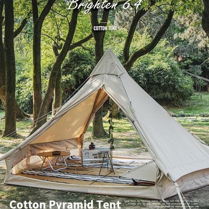 Tenda Cotton Series Brighten 6.4 Naturehike Nh20Zp004 Safari Glamping Camping