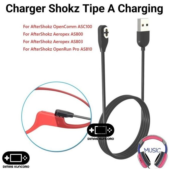 DF152>> Charger Shokz Tipe A Charging kabel usb aftershokz opencomm asc100 asc102 asc100sg open comm
