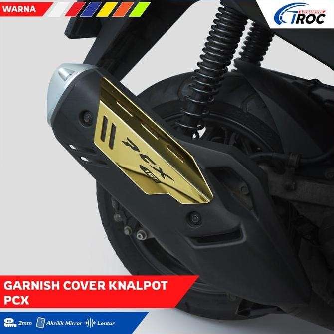 COVER GARNISH KNALPOT PCX 160 AKSESORIS PCX 160 TUTUP KNALPOT YAMAHA PCX NEW MUFFLER HONDA PCX
