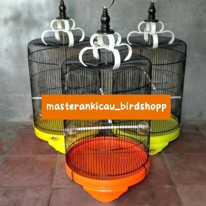 sangkar kandang besi bulat mahkota fullsett jumbo mewah murah