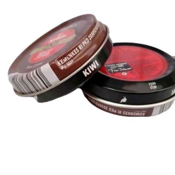 Kiwi Semir Sepatu Warna Hitam & Coklat Kiwi Netto 17,5 Ml Pembersih Renews Black Leather Untuk Peraw
