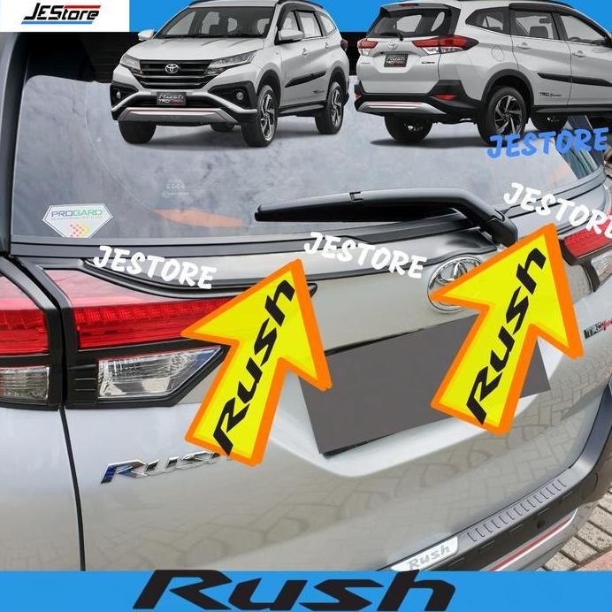 NEW RUSH / TERIOS REAR TRUNK STREAMER TRIM COVER MATTE BLK BACK WINDOW