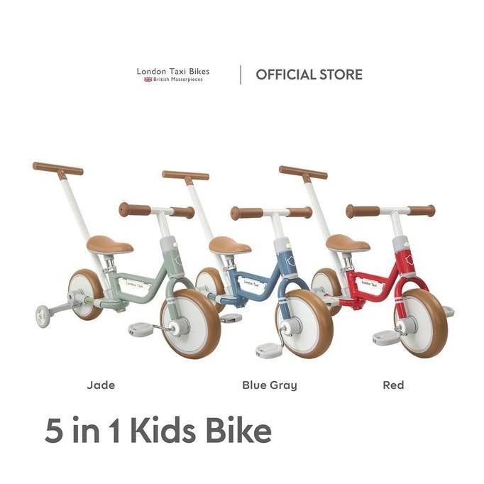 London Taxi 5In1 Kids Bicycle - Sepeda Anak Roda Tiga/Sepeda Dorong Anak/Balance Bike