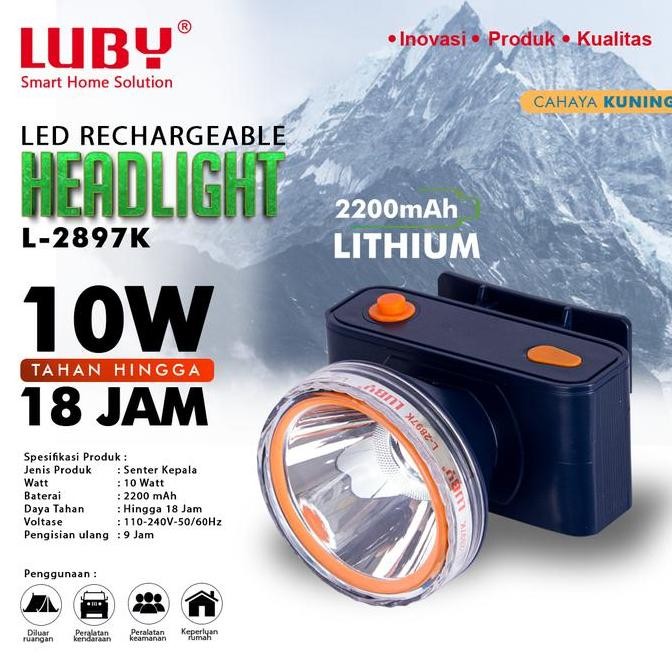 Headlamp Atau Senter Kepala Luby Tipe L-2897
