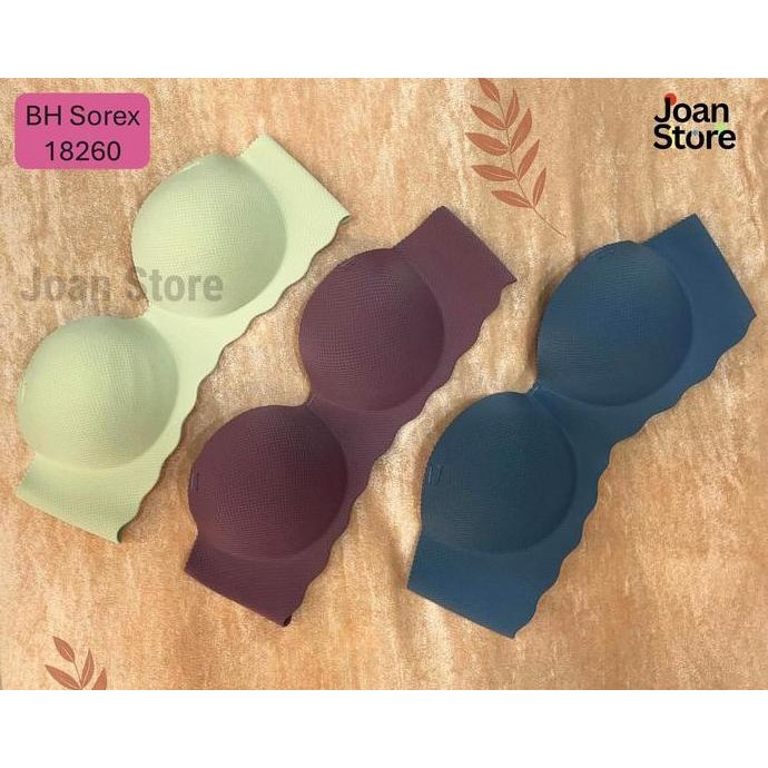 Sorex (2Pcs, 3Pcs) Bra 18260 Bh Wanita Fashion Sorex Push Up - Busa Tebal Seamless 1/2 Cup A-B Tanpa