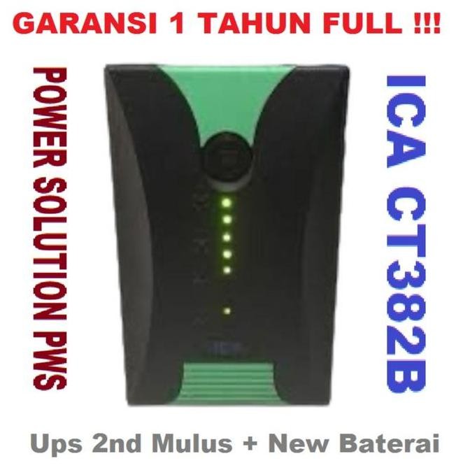 UPS ICA CT382B 600VA / 300Watt With AVR Stabilizer [ UPS 2ND Mulus + New Baterai Bergaransi ] Murah