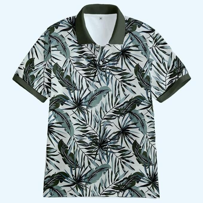 DS140 }} Polo Shirt Motif Bunga / Kaos Kerah Pria Dewasa Distro Motif / Baju Kerah Pria / Kaos Kerah