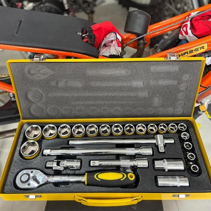 MYMO- JASON KUNCI SOCK SET CR-V 1/2 DR 25 PCS Box Besi Kunci Sok Set Jazon Japan Lengkap Kunci Bengk