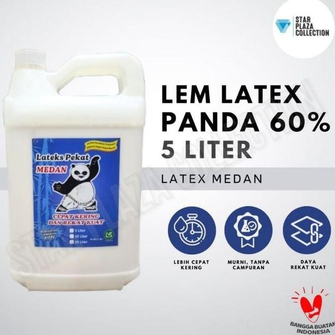 Promo Lem Latex Cair Panda Medan / Lem Latek Soluna Murni  Lem Lateks Serbaguna untuk untuk Busa / K
