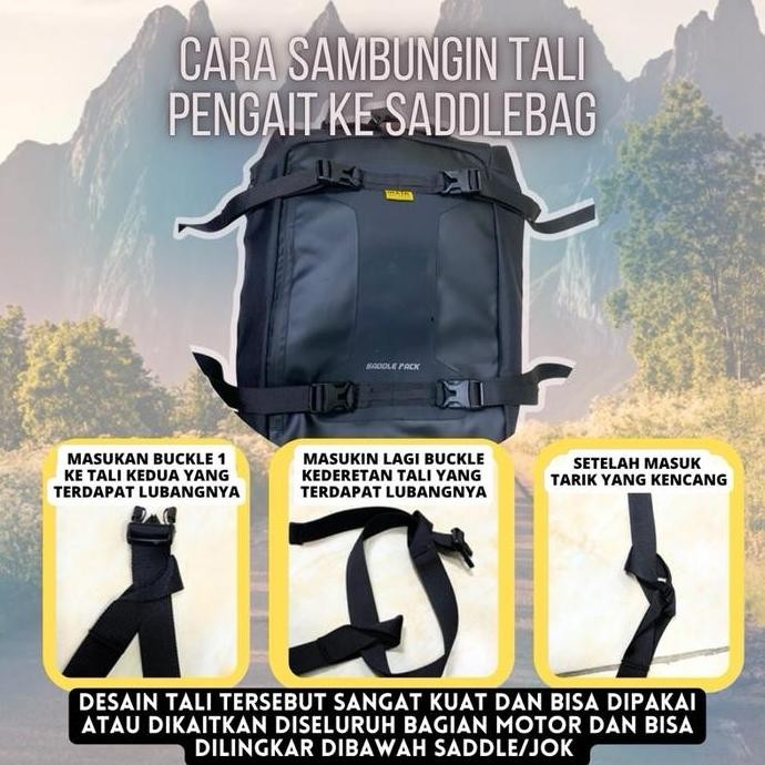 Inzta Saddlebag Motor Touring, Tas Nmax, Xmax, Sport, All Motor