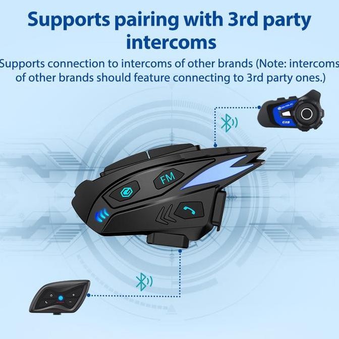 Shark Sepeda Motor Helm Bluetooth Intercom Headset Dengan Radio Fm