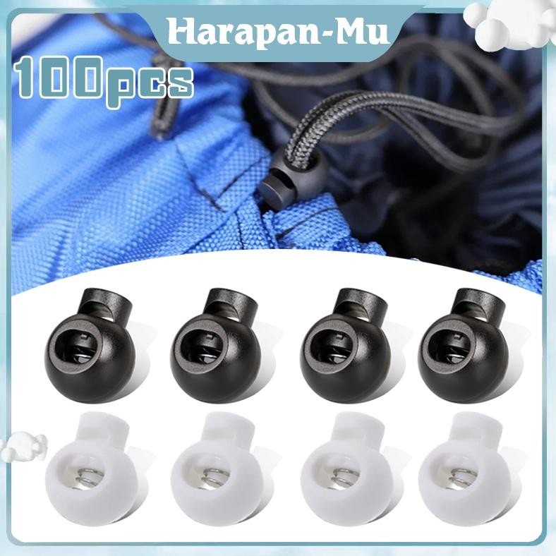UGNDA Stopper Tali Plastik Isi 100 Stopper Tali Kur Stopper Tali Celana Stopper Knop Tali Serut Jake