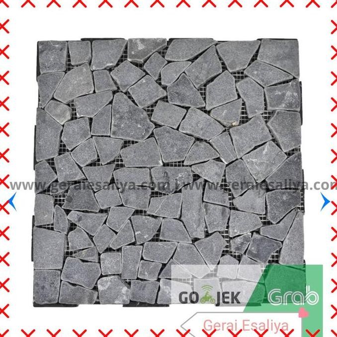 Promo Kris Stone Deck/Tile deck/Taman Tile Outdoor 30x30cm Batu Hitam COD