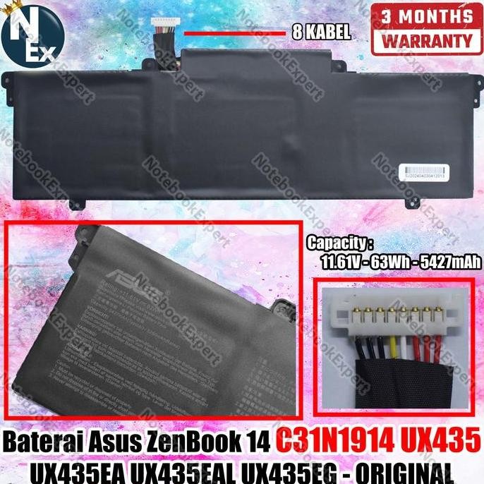 Baterai Zenbook 14 C31N1914 Ux435 Ux435Ea Ux435Eal Ux435Eg - Original