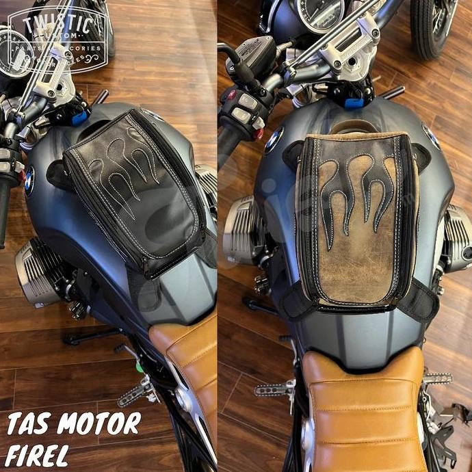 Tas Kulit Tank Bag Tankbag Tangki Magnet Depan Firel Motor Universal