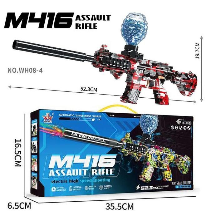 Promo Yoli Toys Mainan Anak Tembakan M416 Peluru Gel Electric Water Gel Blaster Mainan TembakanAnakL