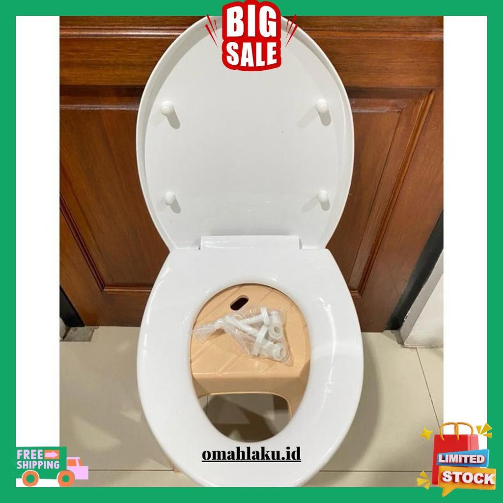 Komplit 1 Set + Engsel Kloset Toto Tutup Closet Duduk Toto Tutup Kloset Duduk Universal Eco Flush Pe