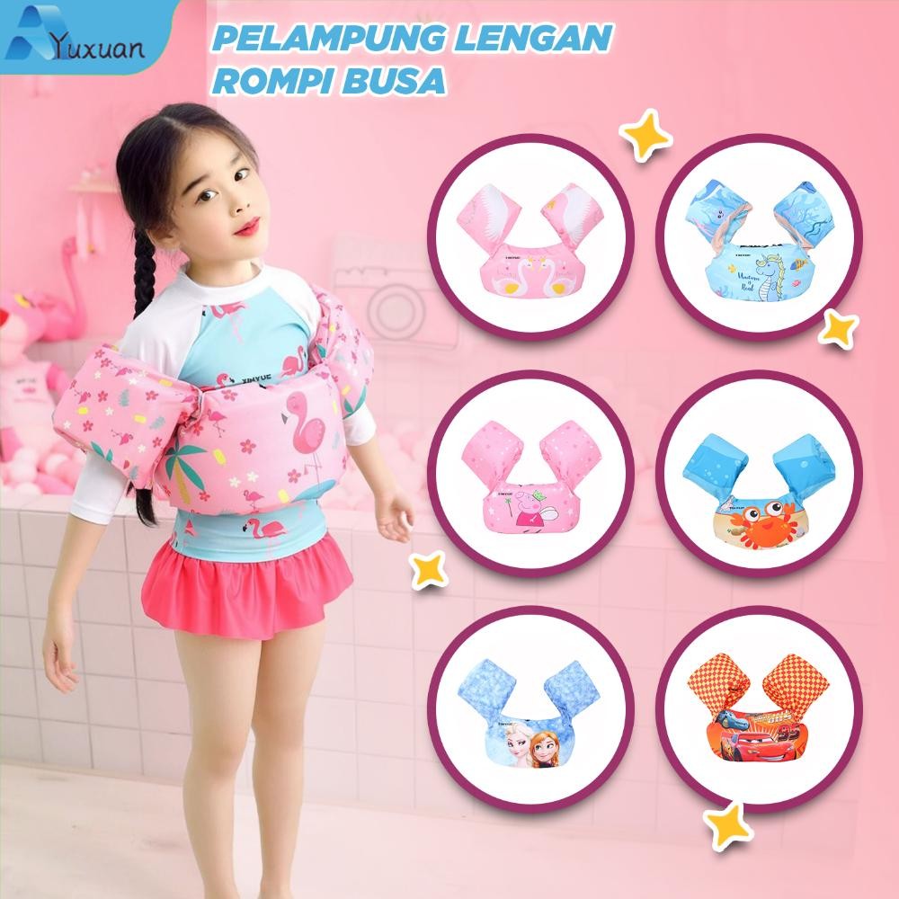 Yuxuan - Pelampung Jaket Rompi Busa Anak Laki&Perempuan Bermotif karakter kartun