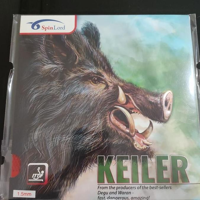 TERMURAH - SPINLORD Keiler [ Medium Pimple Rubber / Karet Bintik Medium ]