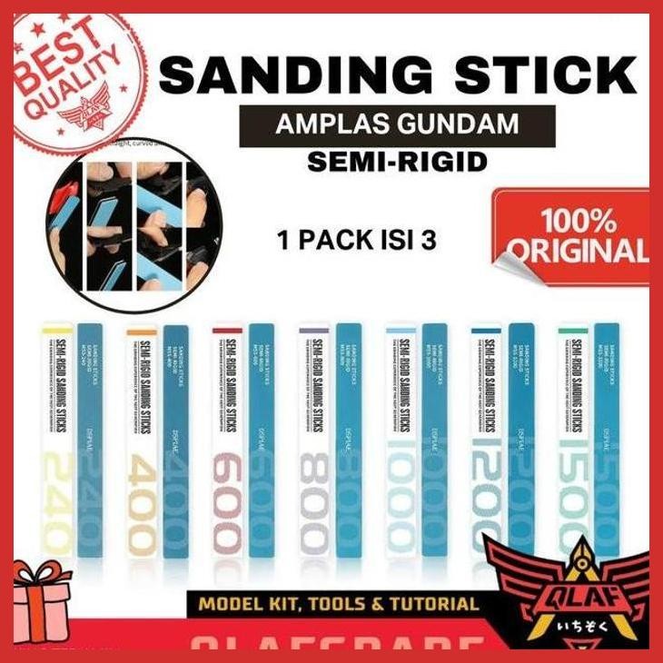 (GUNDAM) SANDING STICK 1500 ISI 3PCS MSS-1500 SEMI-RIGID SANDING STICKS DSPIAE SIAP KIRIM
