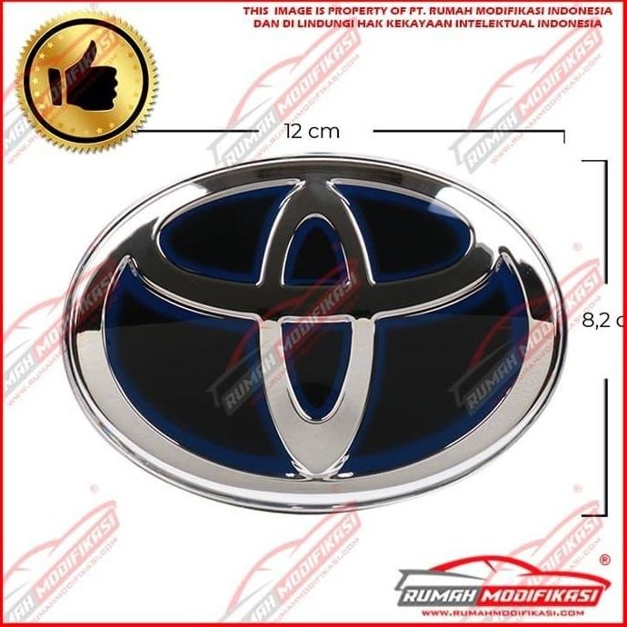 BEST SELLER EMBLEM - LOGO - TOYOTA RUSH 2006-2017 - HYBRID BLUE - BELAKANG 